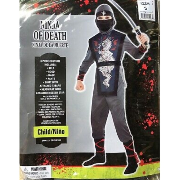 Ninja of Death 6 Piece Child's Costume - Picture 1 of 2